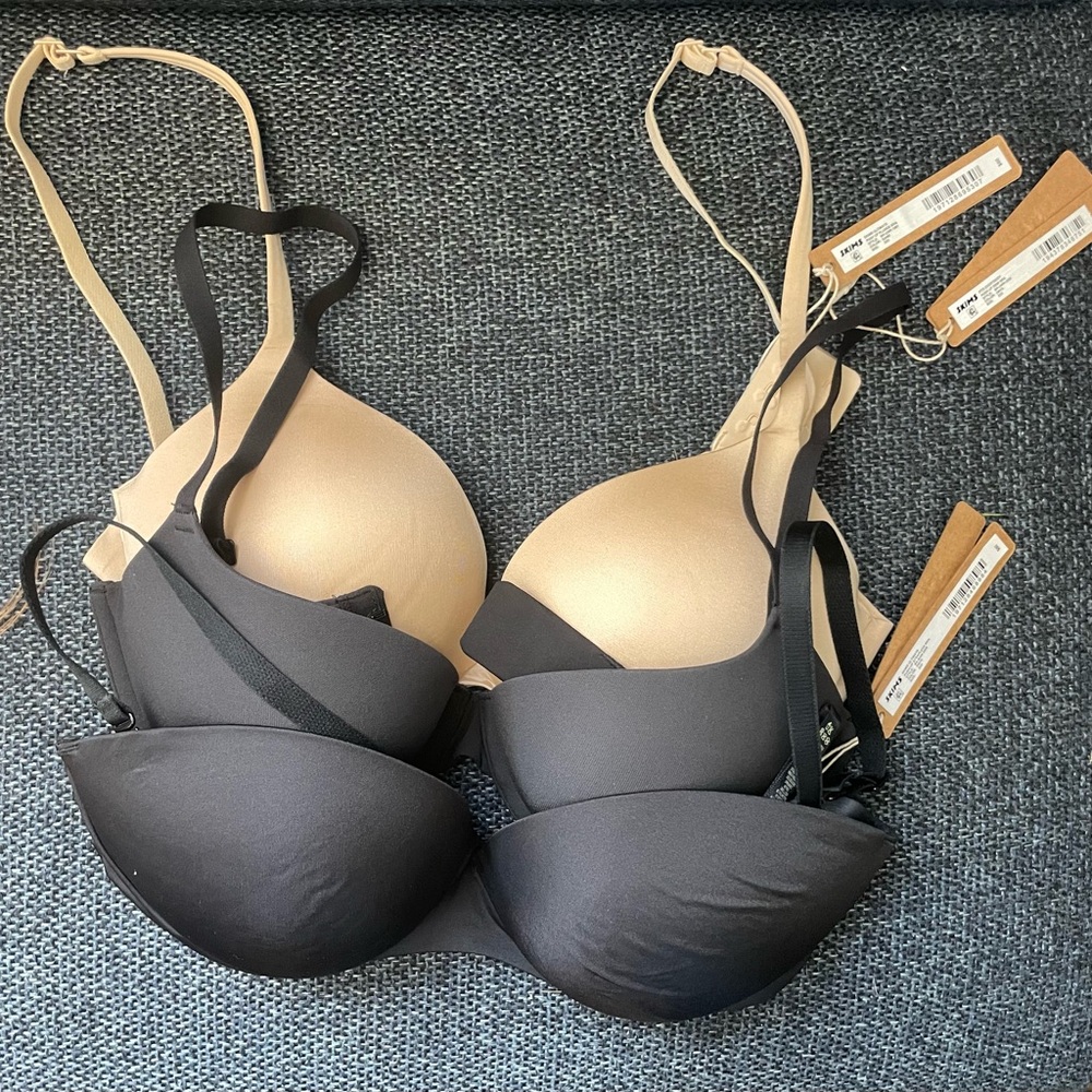 SKIMS Black and Tan Bras